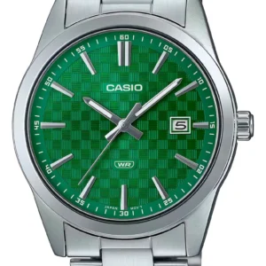 Reloj Casio Hombre Mtp-vd03d-3a1 Fondo Verde Acero