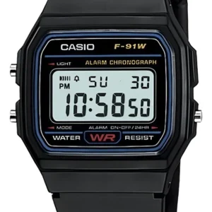 Reloj de pulsera Casio Collection F-91 de Cuerpo Color Negro