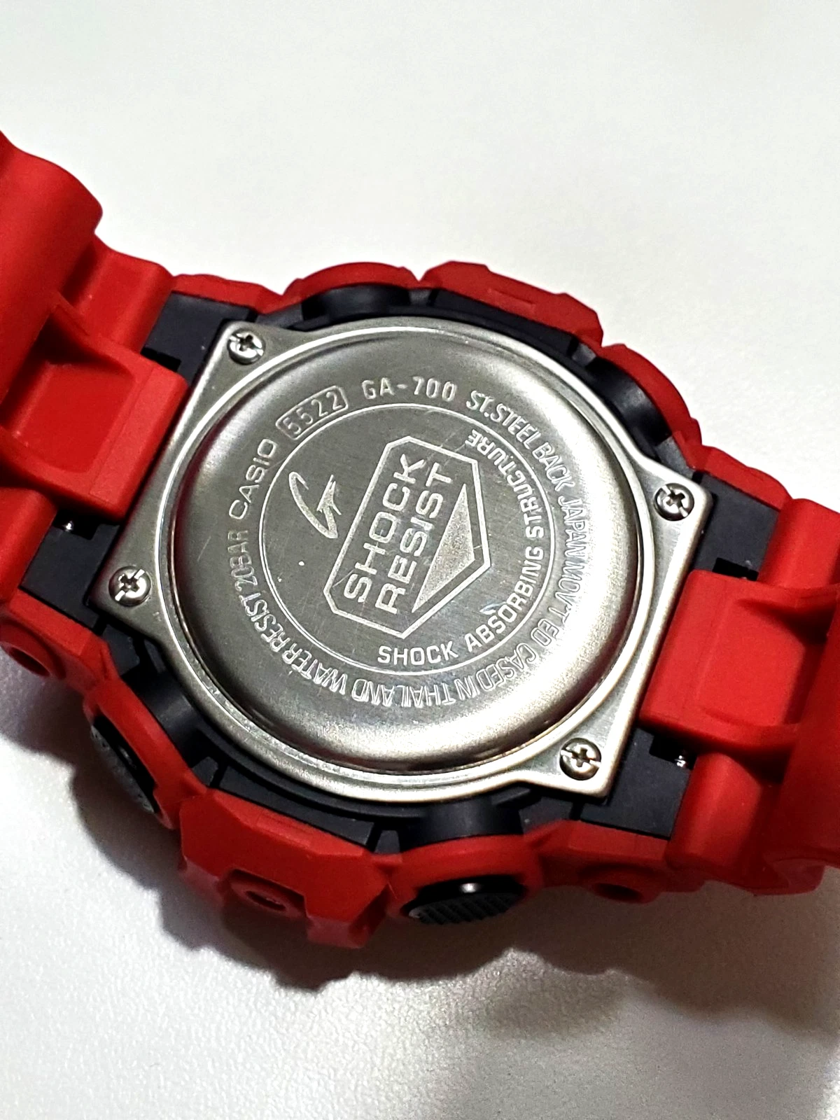 Reloj Digital Casio G-Shock Ga-700-4A Mod 5522 Super Iluminador Rojo/Negro - Image 8